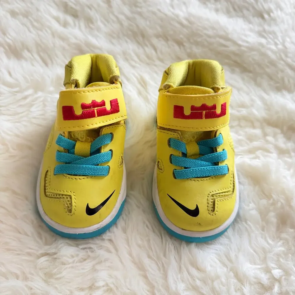 Lebron Nike Soldier 7 Sonic Yellow/Blue White Baby 4C